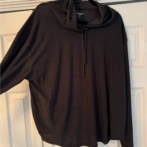 Old Navy Black Hooded Activewear Lightweight Long Sleeve Sweatshirt
